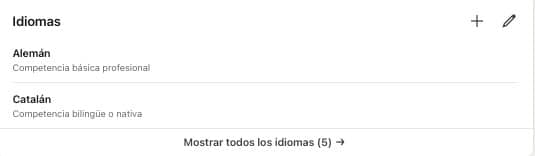 Optimizar perfil de Linkedin- idiomas