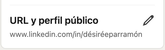 Optimizar perfil Linkedin- URL